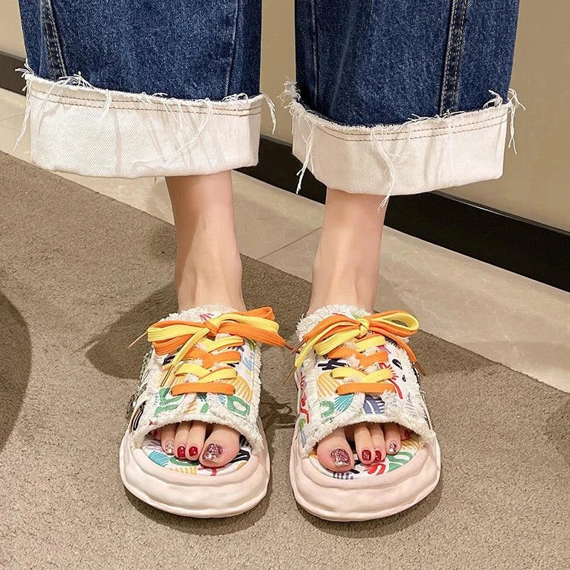 Sneaker Slippers Women's Artistic Platform Shoes