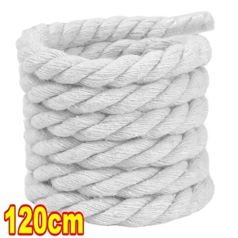 Dynamic Duo 2PCS Thick Cotton Line Weaving Twisted Rope Shoelaces (120-160CM)