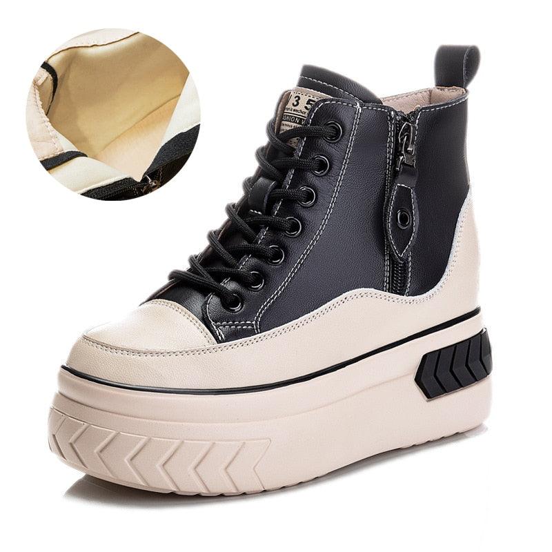 Plateau-Sneaker-Boots für Damen