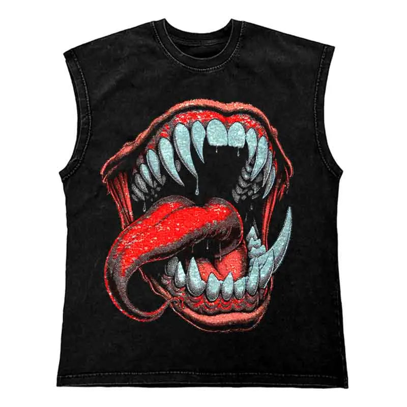 Gangsta T-Shirt - Verwaschenes Tank Top für Männer