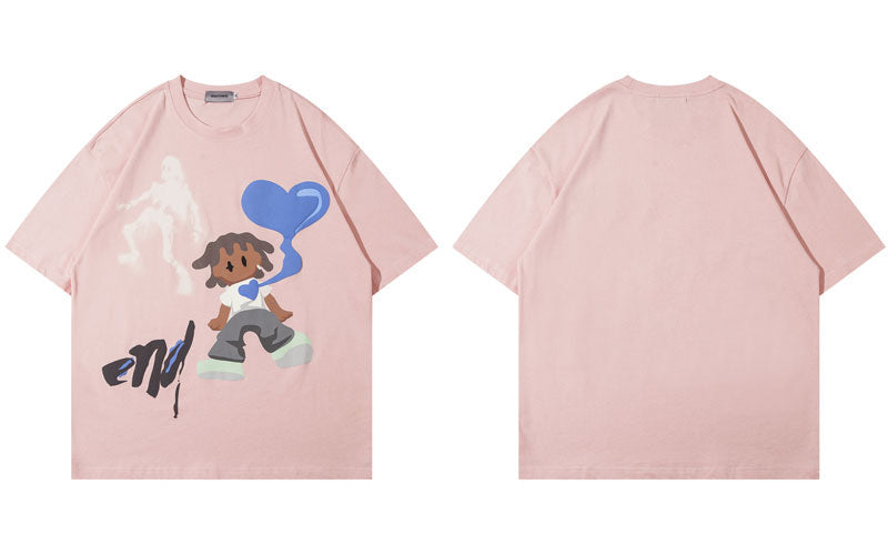 Camiseta gráfica extragrande - Corazón para hombre
