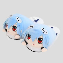 Rei Plush Ayanami Slippers - EVANGELION Manga
