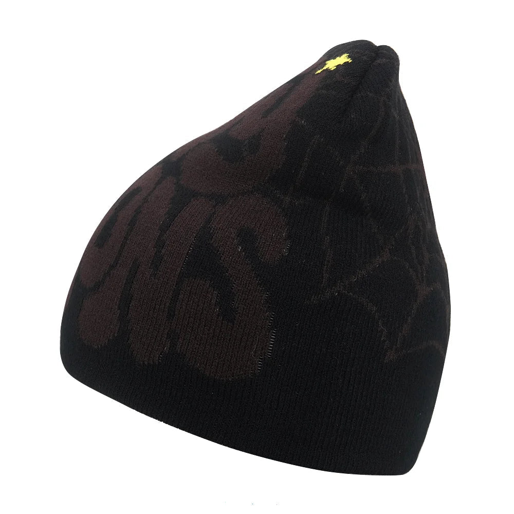 Gorro de punto unisex con letras de Kanye y estilo hip hop