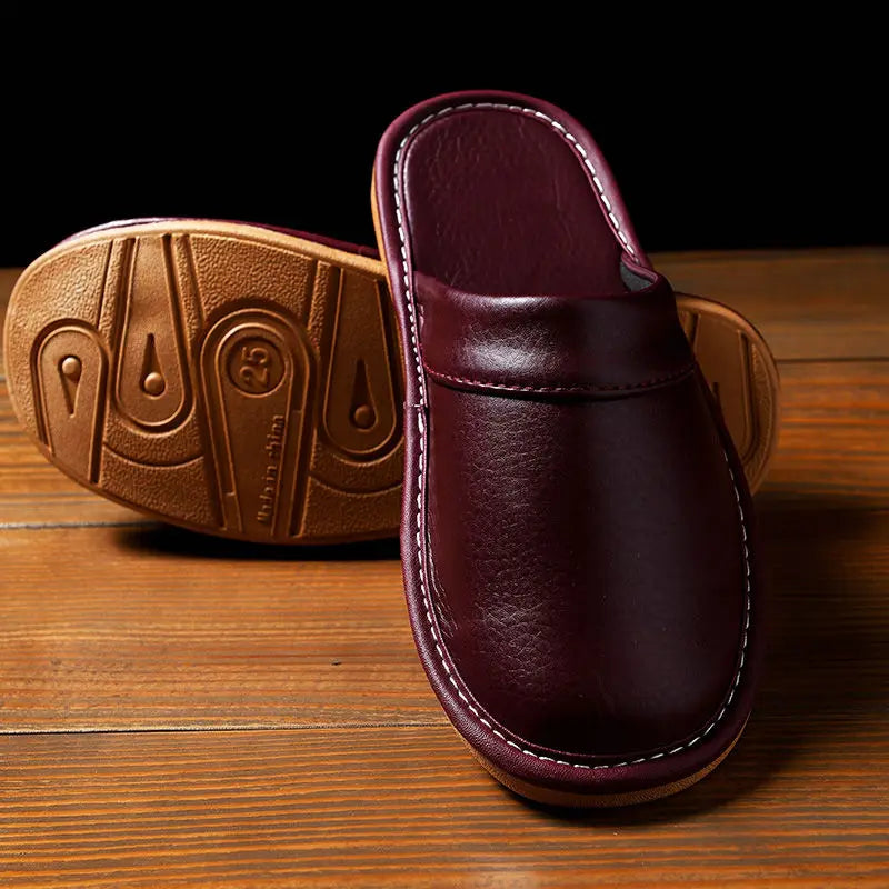 Pantuflas de piel sintética para interior de invierno unisex