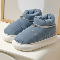 Pantuflas unisex de felpa suave e impermeables para el invierno
