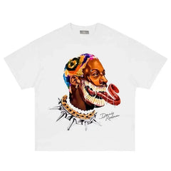Camiseta retro de hip hop extragrande para hombre, edición Dennis Rodman