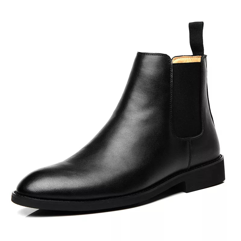 Slip-On Leather Chelsea Boots for Men