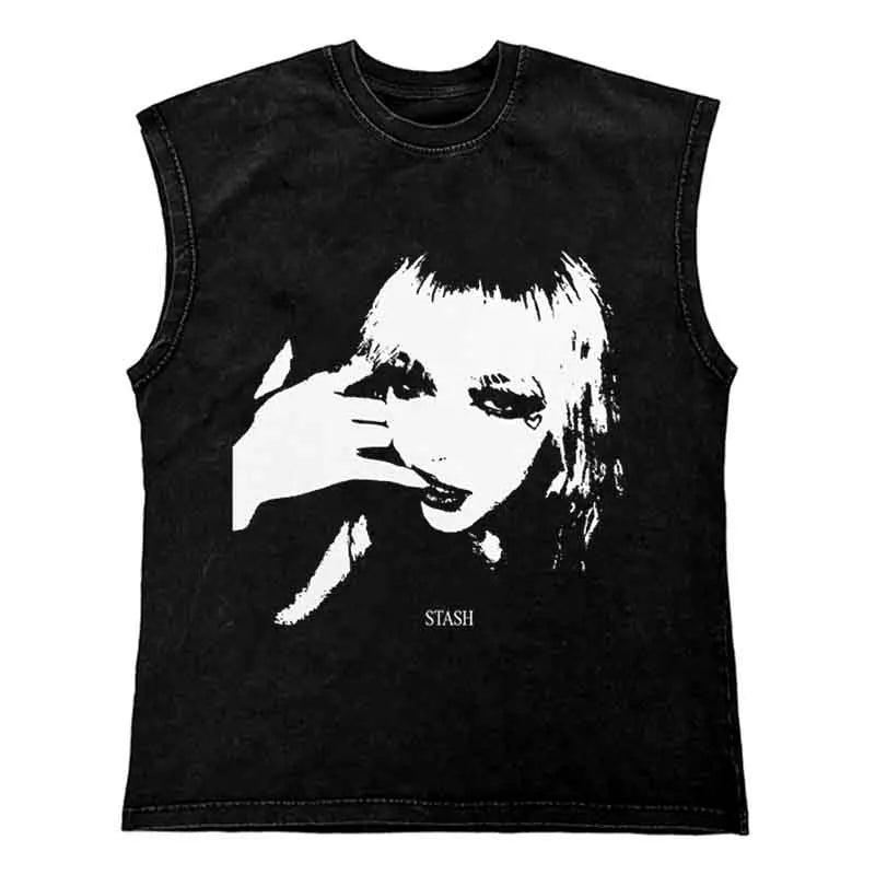 Gangsta T-Shirt - Verwaschenes Tank Top für Männer