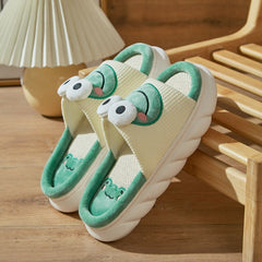 Women's Cute Platform Frog Slides