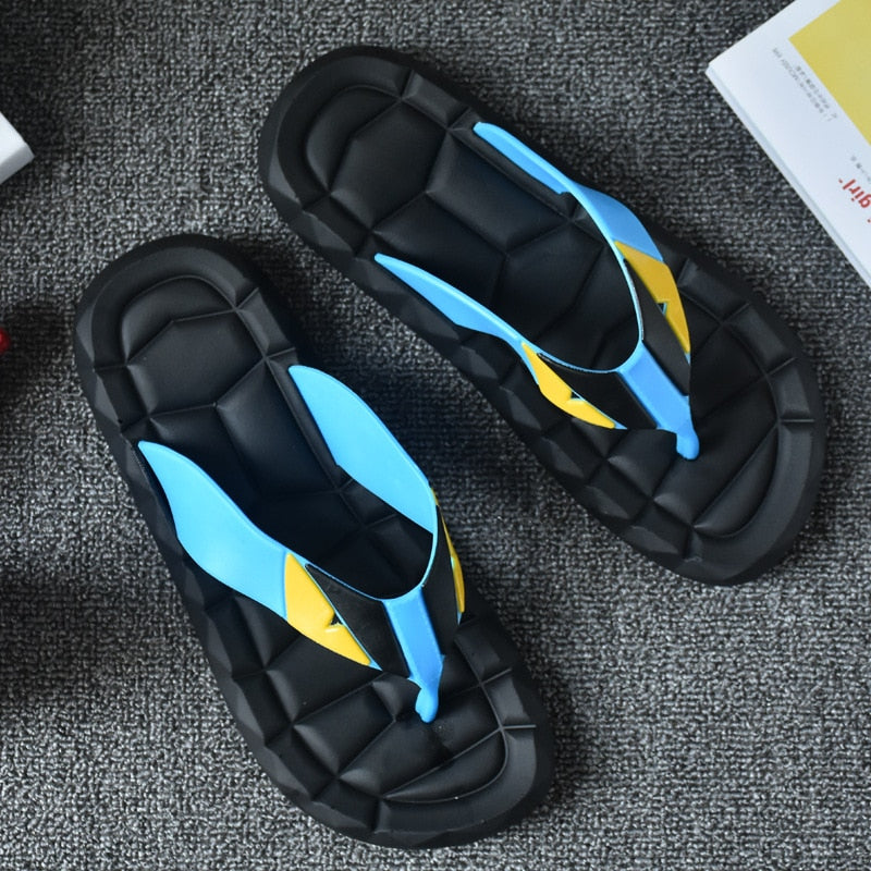 Men's Monster Black Summer Flip Flops