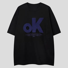 Graphic Oversized T Shirt - OK Patchwork