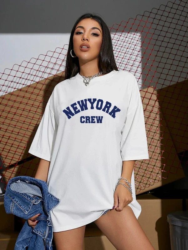 Camiseta extragrande de Nueva York: una declaración de moda urbana para mujer