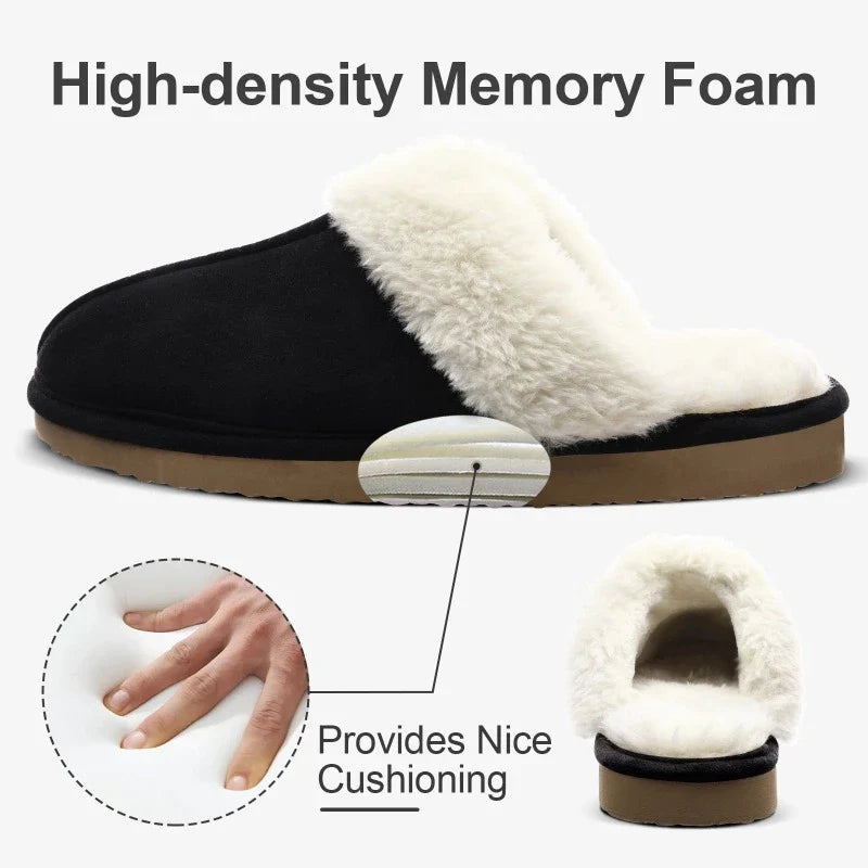 Memory Foam Fuzzy Slippers for Women