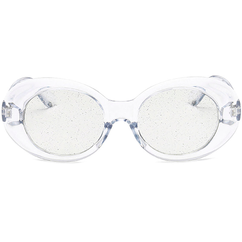 Gafas de sol transparentes y brillantes 