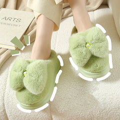 Pantuflas gruesas de felpa antideslizantes para mujer