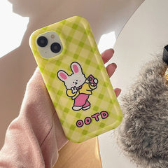 Funda para iPhone con diseño de conejo selfie