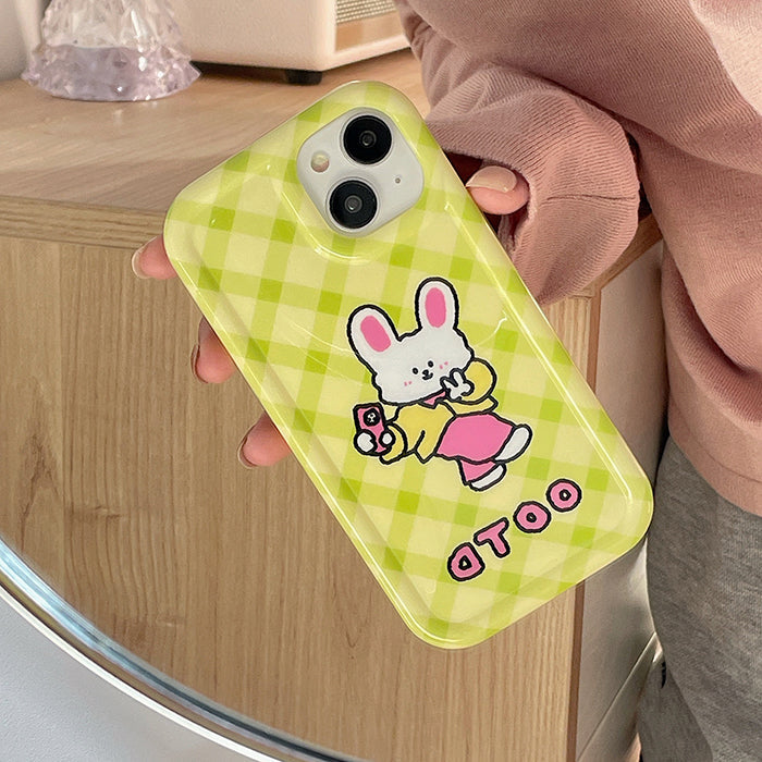 Funda para iPhone con diseño de conejo selfie