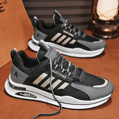 Men's Luxury Leather Sneakers Comfortable Summer Running Shoes