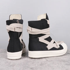 Unisex High Top Sneakers Pentagramm mit Jumbo-Schnürsenkel