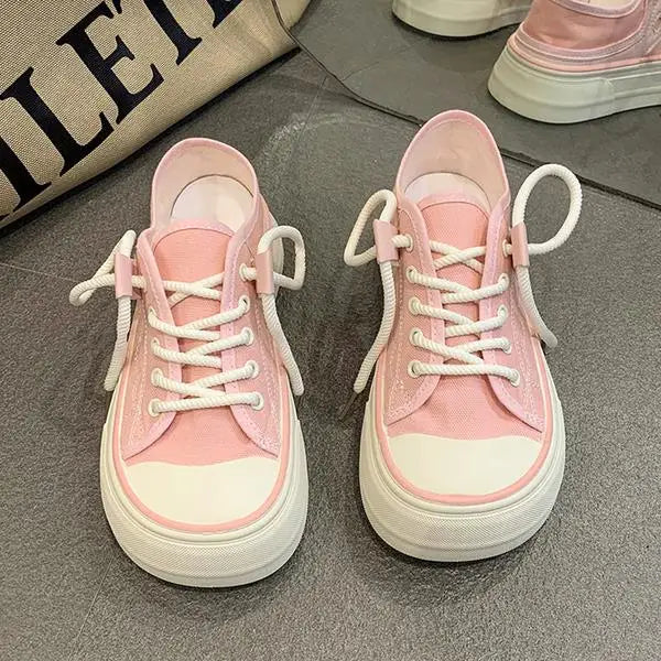 Zapatos para chicas adolescentes con plataforma de lona