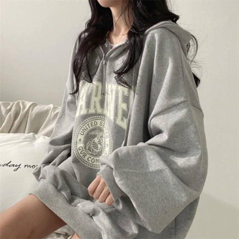 Sudadera con capucha fina de los Marines para mujer