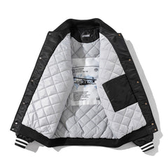 Slim Fit Baseball Bomber Jacket for Men