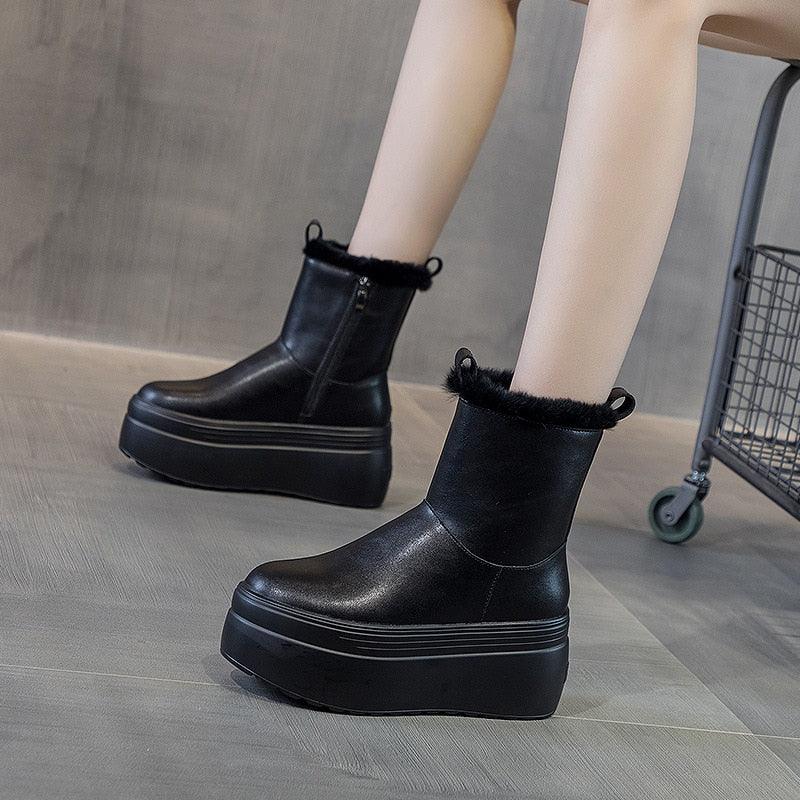 Botas de plataforma de 8 cm para mujer