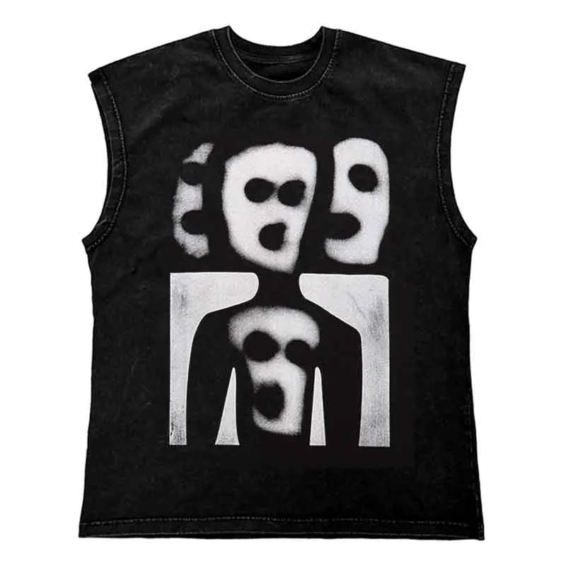 Gangsta T-Shirt - Verwaschenes Tank Top für Männer