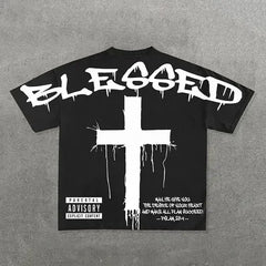 T-Shirt mit Grafikdruck „Blessed Shirt“