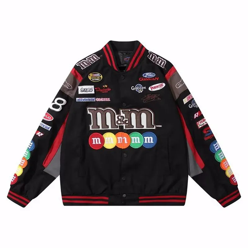 Unisex M&M Embroidered Bomber Jacket