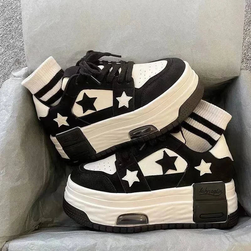 Thick Platform Shoes Stars Trainers Chunky Platform Sneakers