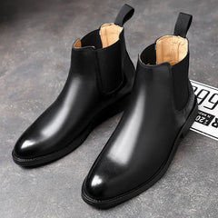 Slip-On Leather Chelsea Boots for Men