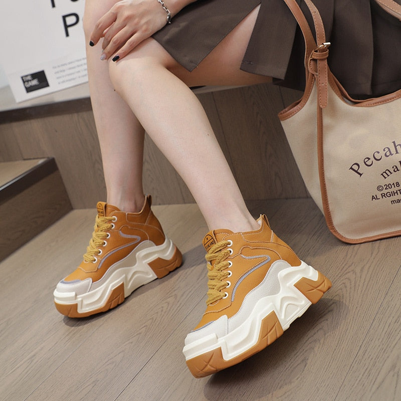 Women's Mid Calf Chunky Platform Sneakers