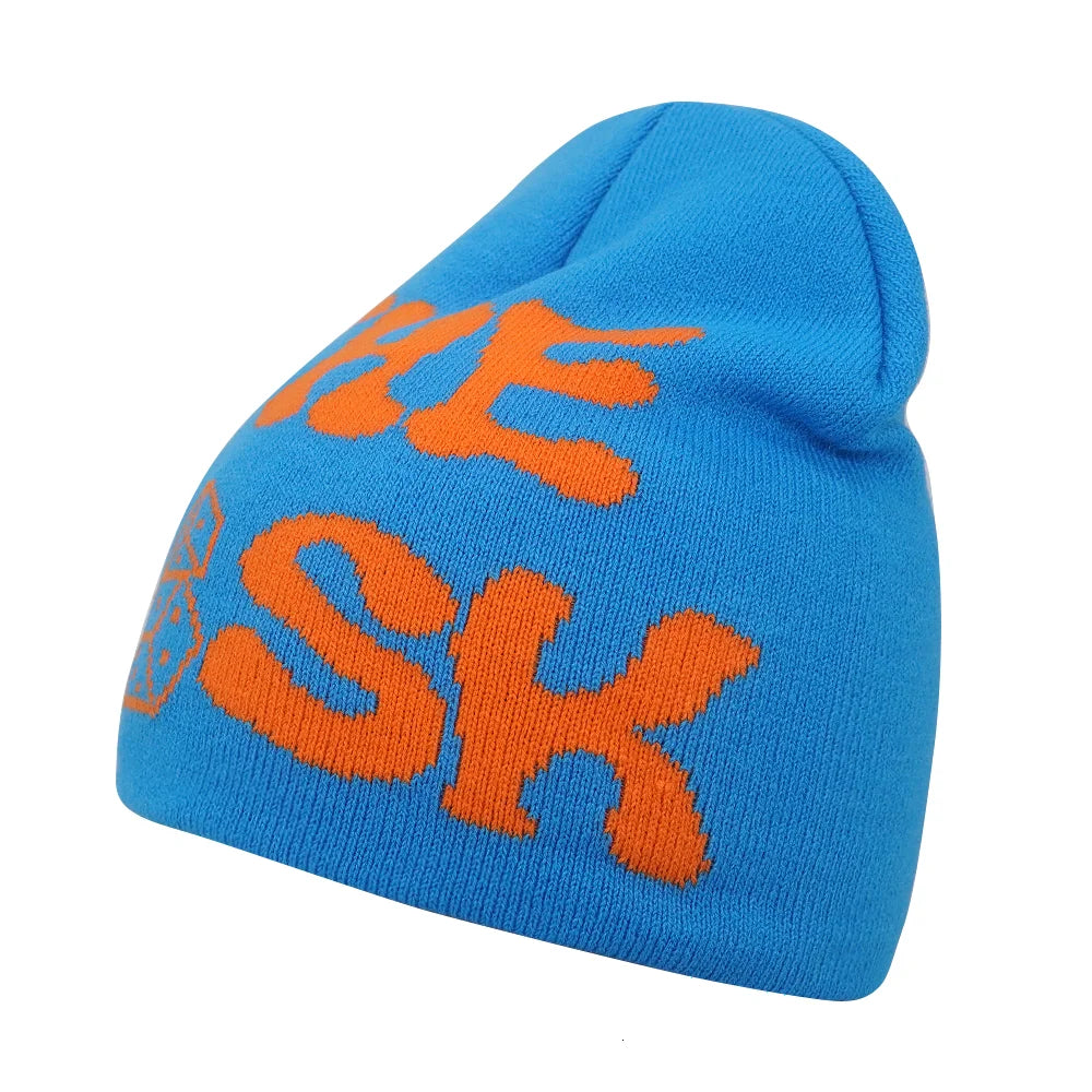 Gorro de punto unisex con letras de Kanye y estilo hip hop