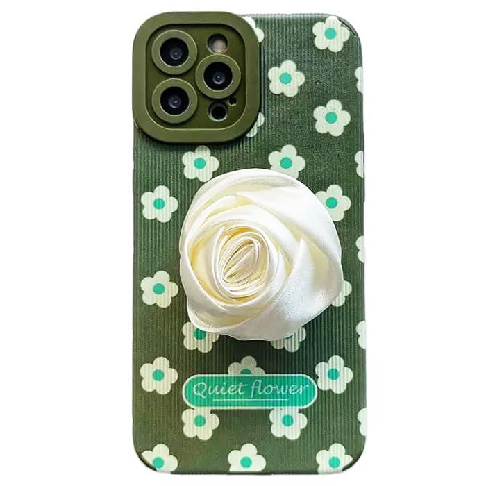 Funda para iPhone con diseño de rosa de seda