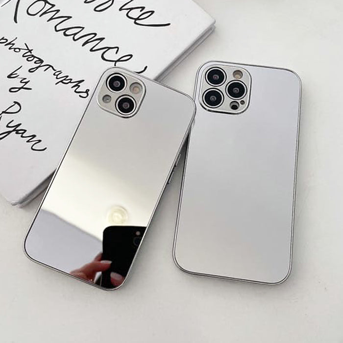 Funda para iPhone con espejo plateado