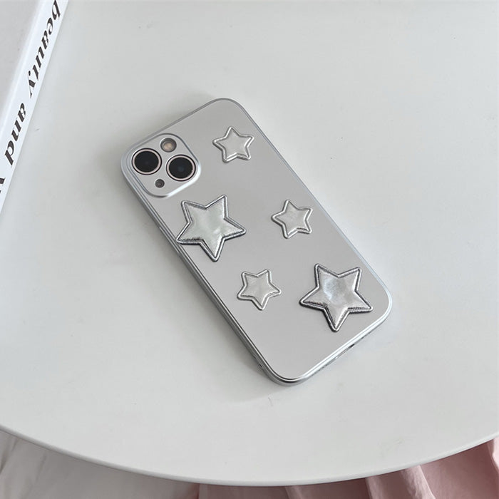 Funda para iPhone con estrella plateada