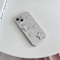 Funda para iPhone con estrella plateada