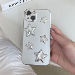 Funda para iPhone con estrella plateada