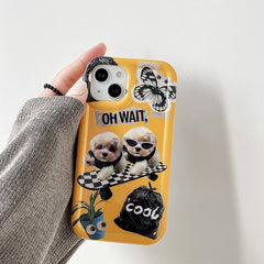 Funda para iPhone con diseño de perro patinador