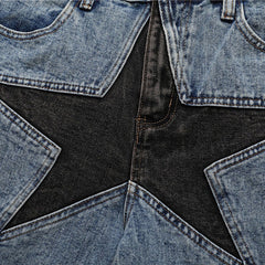 Skater Girl Star Denim Shorts