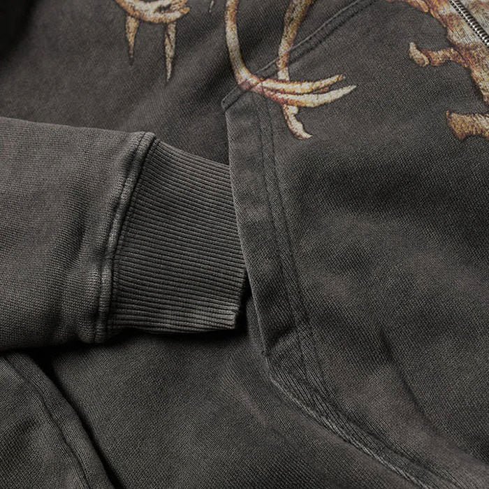 Skeleton Zip Up Hoodie