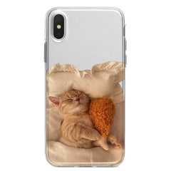 Funda para iPhone con diseño de gato durmiendo