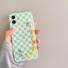 Funda para iPhone con diseño de cuadros sonrientes 