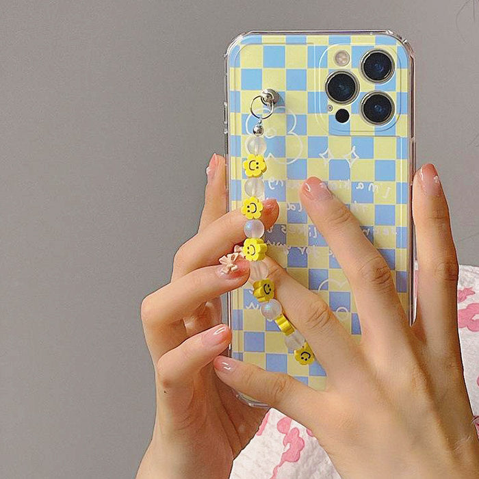 Funda para iPhone con diseño de cuadros sonrientes 