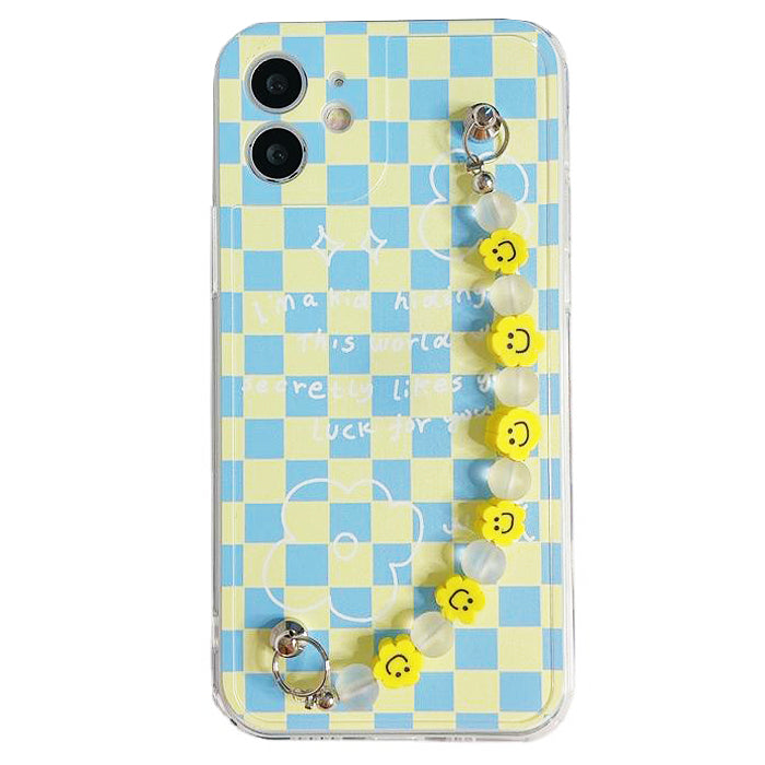 Funda para iPhone con diseño de cuadros sonrientes 