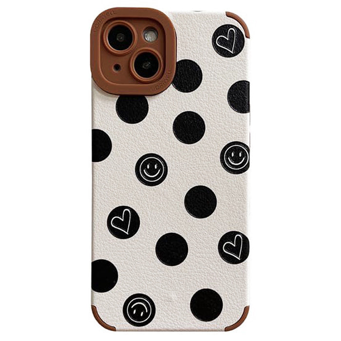 Funda para iPhone con estampado de puntos sonrientes