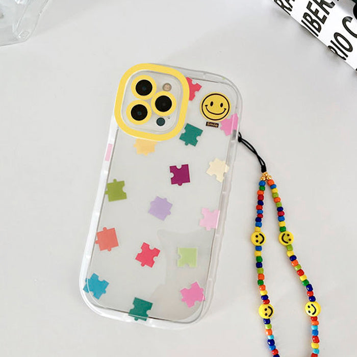 Funda para iPhone con rompecabezas sonriente