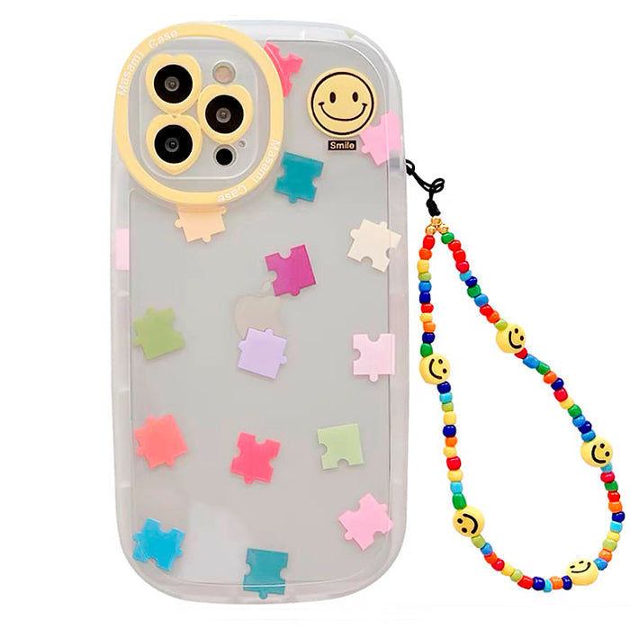 Funda para iPhone con rompecabezas sonriente