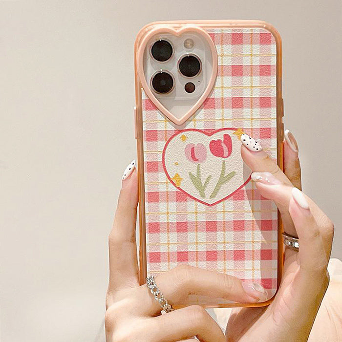 Funda rosa suave y estética para iPhone